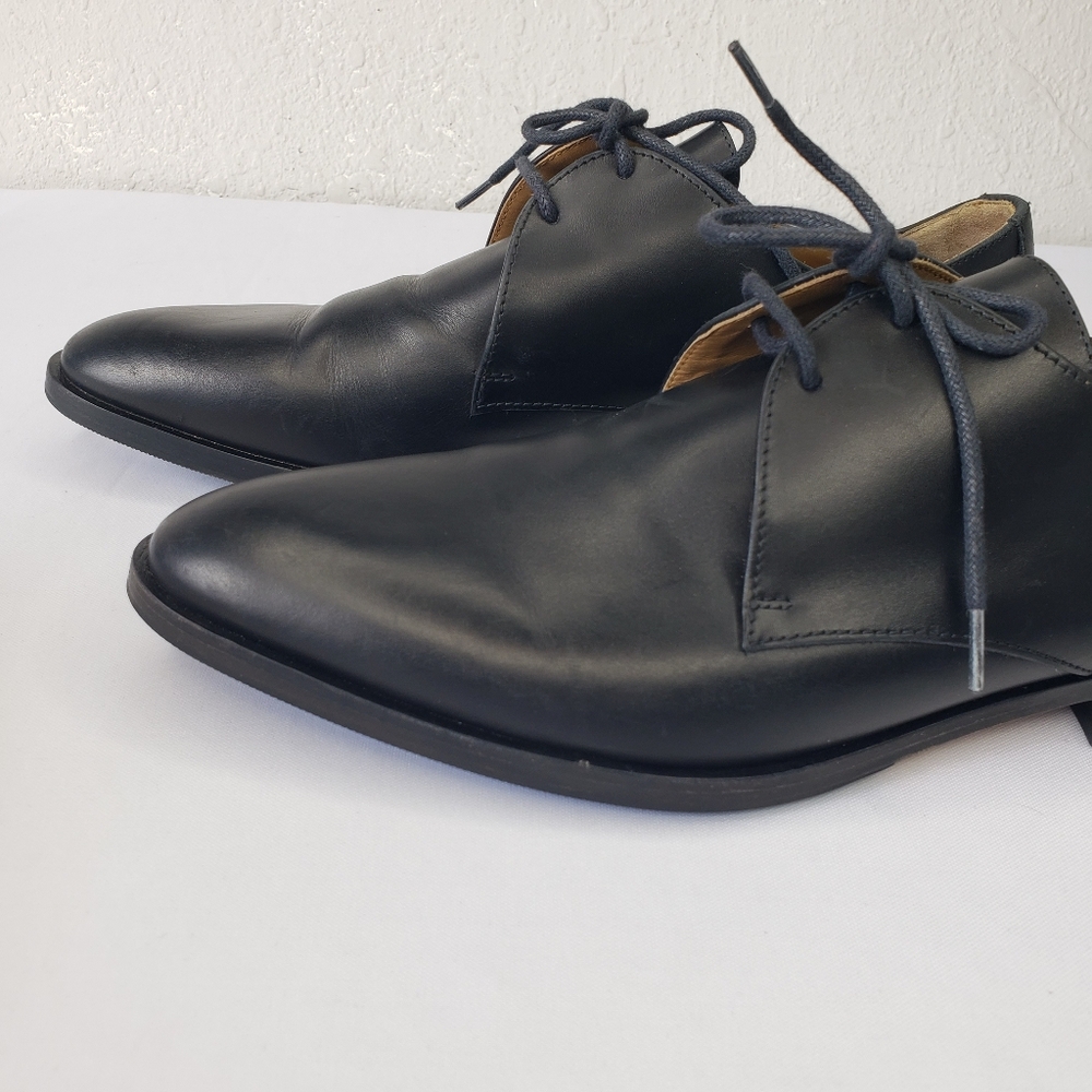 Everlane Black Leather Women's Oxfords Lace up Size 9 Made in Italy - Picture 9 of 14